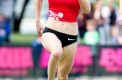 Tamsyn Manou competing in her heat of the women's 400ms.
