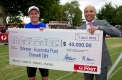 Gift winner Andrew Robinson with Australia Post General Manager Sales & Marketing Dennis Atacador - and the cheque.