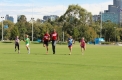 Little Athletics Victoria kids enjoy a run with Powell and Ross